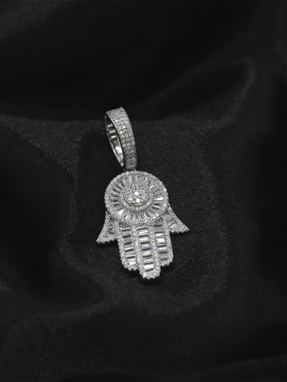 925 Sterling Silver Hamsa Pendant Charm
